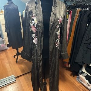 Olive green ASOS kimono robe.